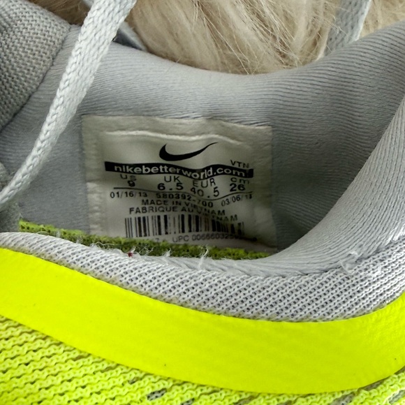 Nike Neon Yellow and Gray Sneakers - Picture 5 of 5